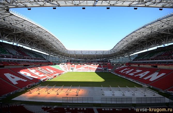 Текущее состояние стадиона "Казань-Арена"