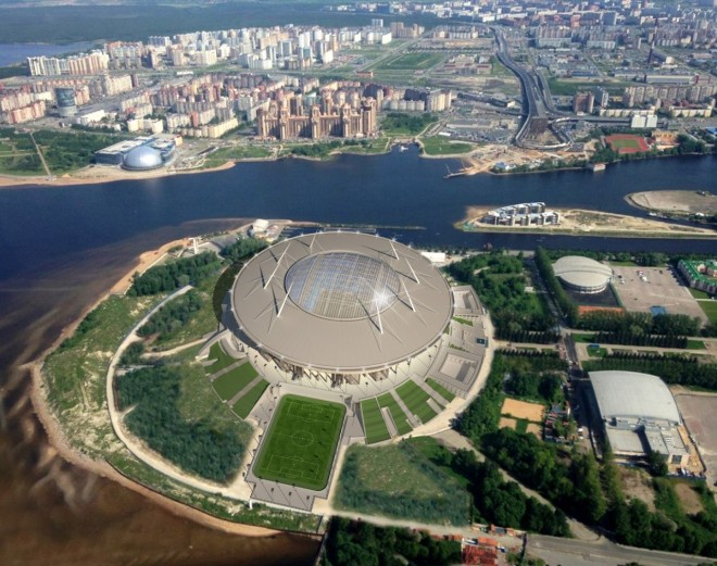 Макет стадиона в Санкт-Петербурге