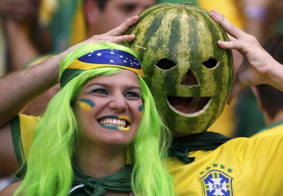 Веселый арбуз тоже поддерживал Бразилию